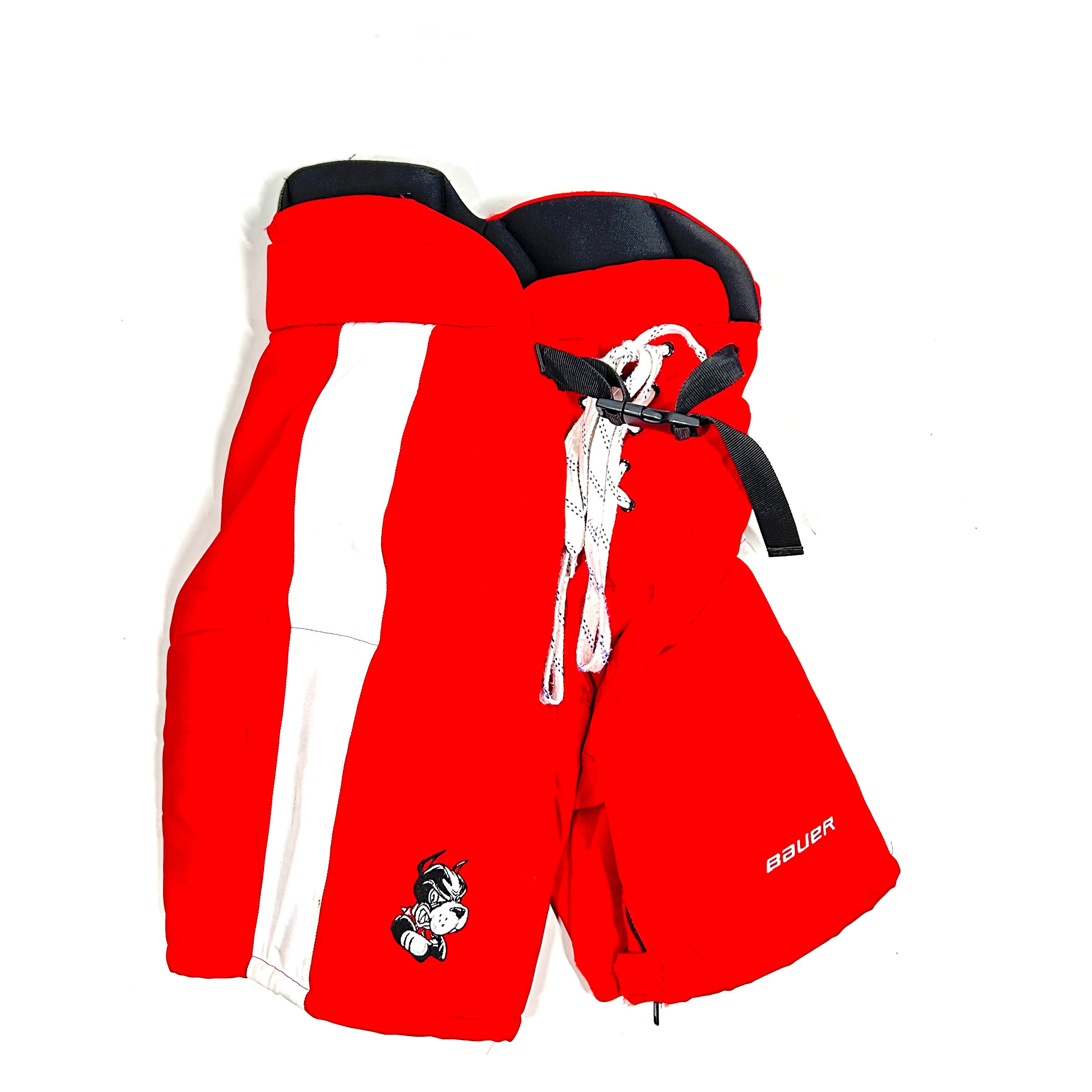 Bauer Nexus - Pantalon de hockey NCAA Pro Stock pour femme d'occasion (rouge/blanc)